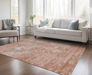 Piper Looms Chantille Lattice ACN769 Salmon Machine Washable Area Rug Lifestyle Image Feature