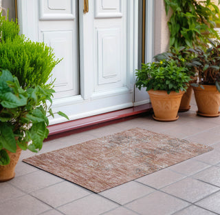 Piper Looms Chantille Lattice ACN769 Salmon Machine Washable Area Rug Scatter Outdoor Lifestyle Image Feature