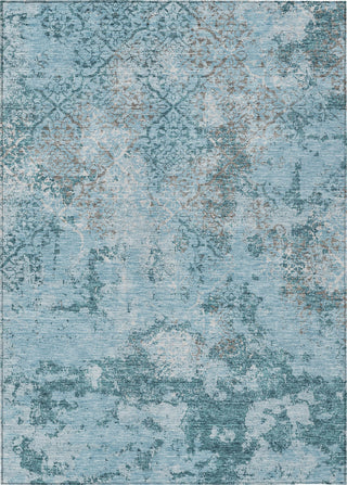 Piper Looms Chantille Lattice ACN769 Teal Machine Washable Area Rug main image