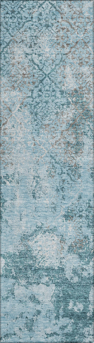 Piper Looms Chantille Lattice ACN769 Teal Machine Washable Area Rug Runner Main Image