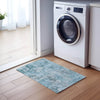Piper Looms Chantille Lattice ACN769 Teal Machine Washable Area Rug Scatter Lifestyle Image Feature