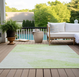 Piper Looms Chantille Modern ACN770 Aloe Machine Washable Area Rug Outdoor Lifestyle Image Feature