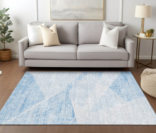 Piper Looms Chantille Modern ACN770 Denim Machine Washable Area Rug Lifestyle Image Feature