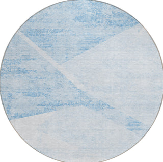 Piper Looms Chantille Modern ACN770 Denim Machine Washable Area Rug Round Main Image