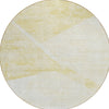 Piper Looms Chantille Modern ACN770 Gold Machine Washable Area Rug Round Main Image