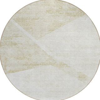 Piper Looms Chantille Modern ACN770 Khaki Machine Washable Area Rug Round Main Image