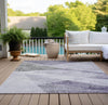 Piper Looms Chantille Modern ACN770 Purple Machine Washable Area Rug Outdoor Lifestyle Image Feature