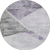Piper Looms Chantille Modern ACN770 Purple Machine Washable Area Rug Round Main Image