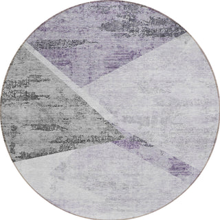 Piper Looms Chantille Modern ACN770 Purple Machine Washable Area Rug Round Main Image