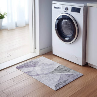 Piper Looms Chantille Modern ACN770 Purple Machine Washable Area Rug Scatter Lifestyle Image Feature