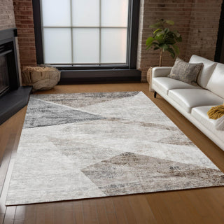 Piper Looms Chantille Modern ACN770 Silver Machine Washable Area Rug Lifestyle Image Feature