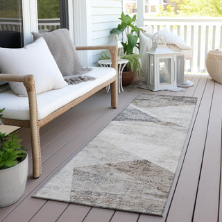 Piper Looms Chantille Modern ACN770 Silver Machine Washable Area Rug Runner Outdoor Lifestyle Image Feature