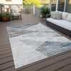 Piper Looms Chantille Modern ACN770 Sky Machine Washable Area Rug Outdoor Lifestyle Image Feature