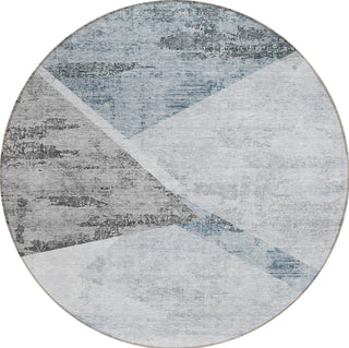Piper Looms Chantille Modern ACN770 Sky Machine Washable Area Rug Round Main Image
