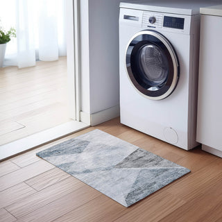 Piper Looms Chantille Modern ACN770 Sky Machine Washable Area Rug Scatter Lifestyle Image Feature