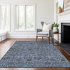 Piper Looms Chantille Floral ACN771 Blue Machine Washable Area Rug Lifestyle Image Feature
