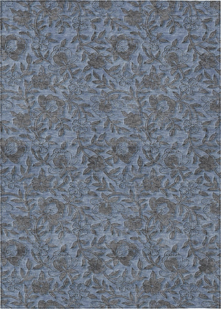 Piper Looms Chantille Floral ACN771 Blue Machine Washable Area Rug main image