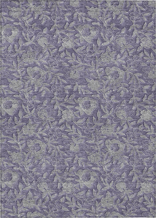 Piper Looms Chantille Floral ACN771 Eggplant Machine Washable Area Rug main image