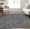 Piper Looms Chantille Floral ACN771 Gray Machine Washable Area Rug Lifestyle Image Feature