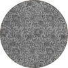 Piper Looms Chantille Floral ACN771 Gray Machine Washable Area Rug Round Main Image