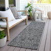Piper Looms Chantille Floral ACN771 Gray Machine Washable Area Rug Runner Outdoor Lifestyle Image Feature