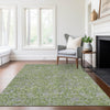 Piper Looms Chantille Floral ACN771 Olive Machine Washable Area Rug Lifestyle Image Feature