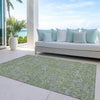 Piper Looms Chantille Floral ACN771 Olive Machine Washable Area Rug Outdoor Lifestyle Image Feature