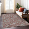 Piper Looms Chantille Floral ACN771 Paprika Machine Washable Area Rug Lifestyle Image Feature
