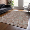 Piper Looms Chantille Floral ACN771 Terracotta Machine Washable Area Rug Lifestyle Image Feature