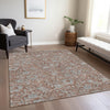 Piper Looms Chantille Floral ACN771 Terracotta Machine Washable Area Rug Lifestyle Image Feature