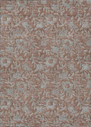 Piper Looms Chantille Floral ACN771 Terracotta Machine Washable Area Rug main image