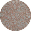 Piper Looms Chantille Floral ACN771 Terracotta Machine Washable Area Rug Round Main Image