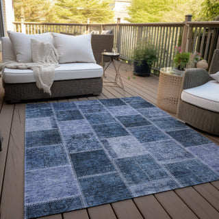 Piper Looms Chantille Patchwork ACN772 Blush Machine Washable Area Rug Outdoor Lifestyle Image Feature