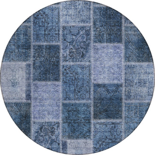Piper Looms Chantille Patchwork ACN772 Blush Machine Washable Area Rug Round Main Image