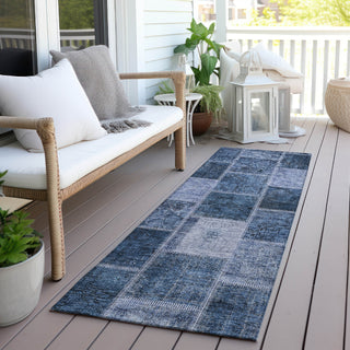 Piper Looms Chantille Patchwork ACN772 Blush Machine Washable Area Rug Runner Outdoor Lifestyle Image Feature