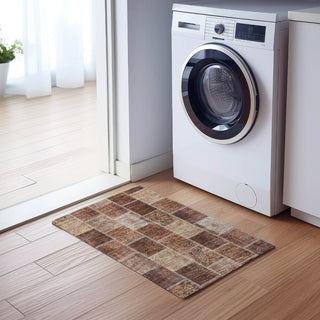 Piper Looms Chantille Patchwork ACN772 Paprika Machine Washable Area Rug Scatter Lifestyle Image Feature