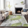 Piper Looms Chantille Abstract ACN773 Aloe Machine Washable Area Rug Lifestyle Image Feature