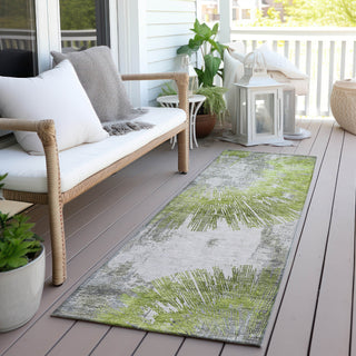 Piper Looms Chantille Abstract ACN773 Aloe Machine Washable Area Rug Runner Outdoor Lifestyle Image Feature