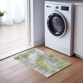 Piper Looms Chantille Abstract ACN773 Aloe Machine Washable Area Rug Scatter Lifestyle Image Feature