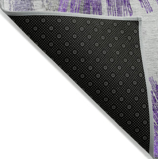 Piper Looms Chantille Abstract ACN773 Purple Machine Washable Area Rug Backing Image