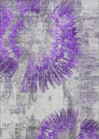 Piper Looms Chantille Abstract ACN773 Purple Machine Washable Area Rug main image