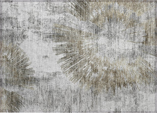 Piper Looms Chantille Abstract ACN773 Taupe Machine Washable Area Rug Scatter Main Image