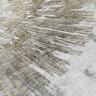 Piper Looms Chantille Abstract ACN773 Taupe Machine Washable Area Rug Swatch Image