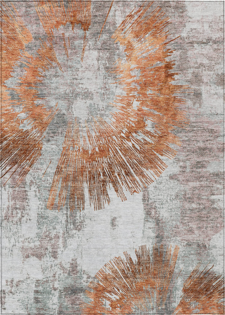 Piper Looms Chantille Abstract ACN773 Terracotta Machine Washable Area Rug main image