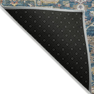 Piper Looms Chantille Oriental ACN774 Blue Machine Washable Area Rug Backing Image