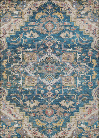 Piper Looms Chantille Oriental ACN774 Blue Machine Washable Area Rug main image