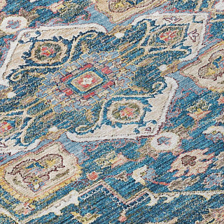 Piper Looms Chantille Oriental ACN774 Blue Machine Washable Area Rug Swatch Image