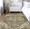 Piper Looms Chantille Oriental ACN774 Brown Machine Washable Area Rug Lifestyle Image Feature