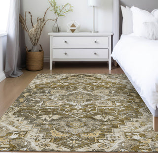 Piper Looms Chantille Oriental ACN774 Brown Machine Washable Area Rug Lifestyle Image Feature