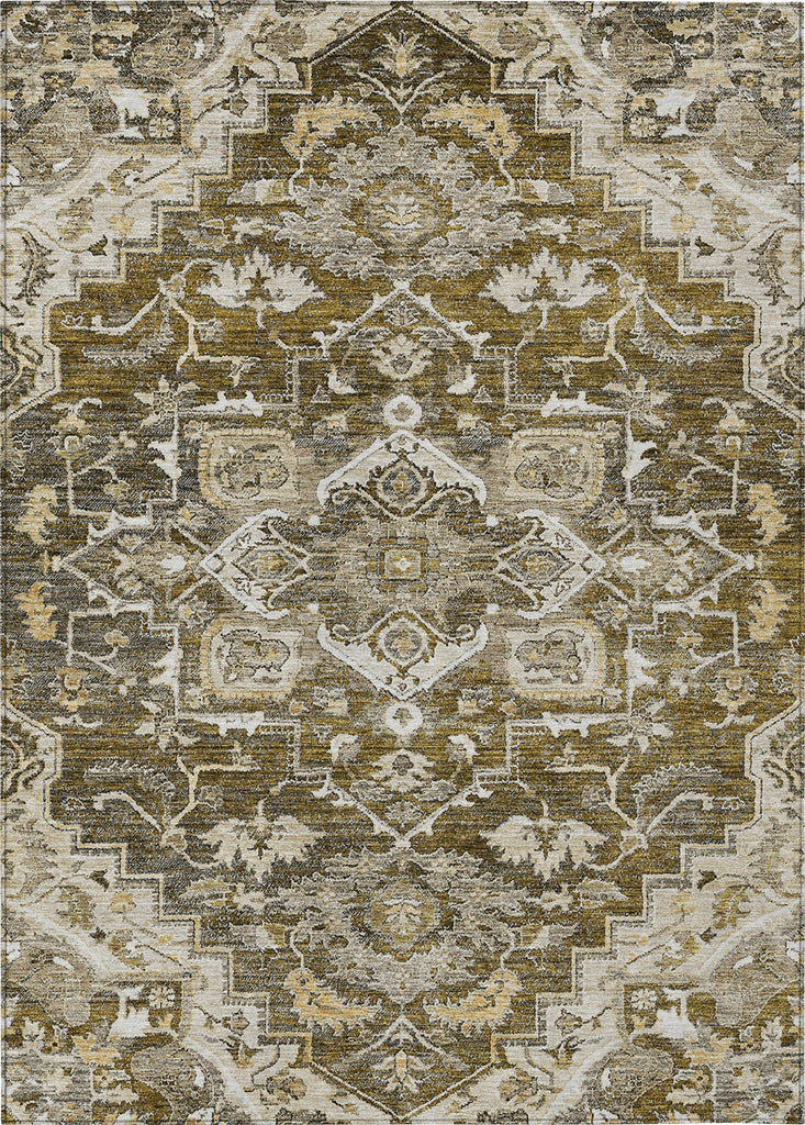 Piper Looms Chantille Oriental ACN774 Brown Machine Washable Area Rug main image